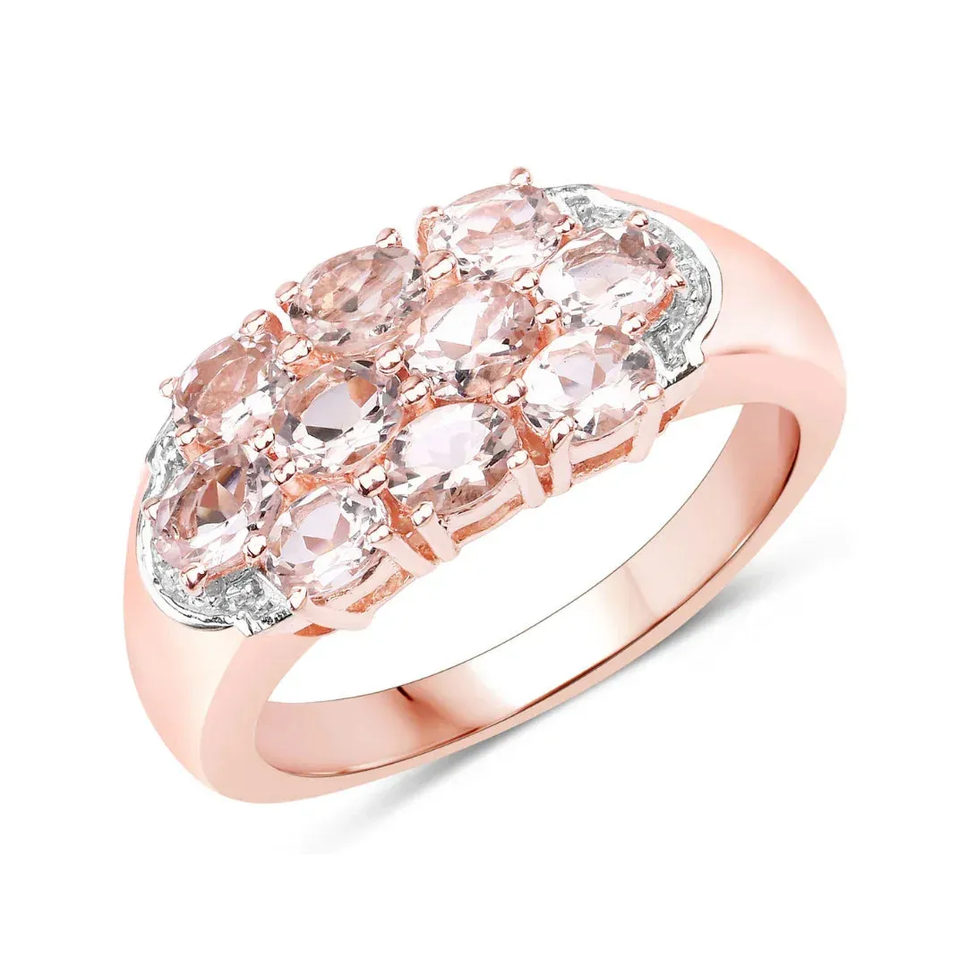 Morganite Cluster Rose Gold Ring sold by Zulily product image thumbnail 3