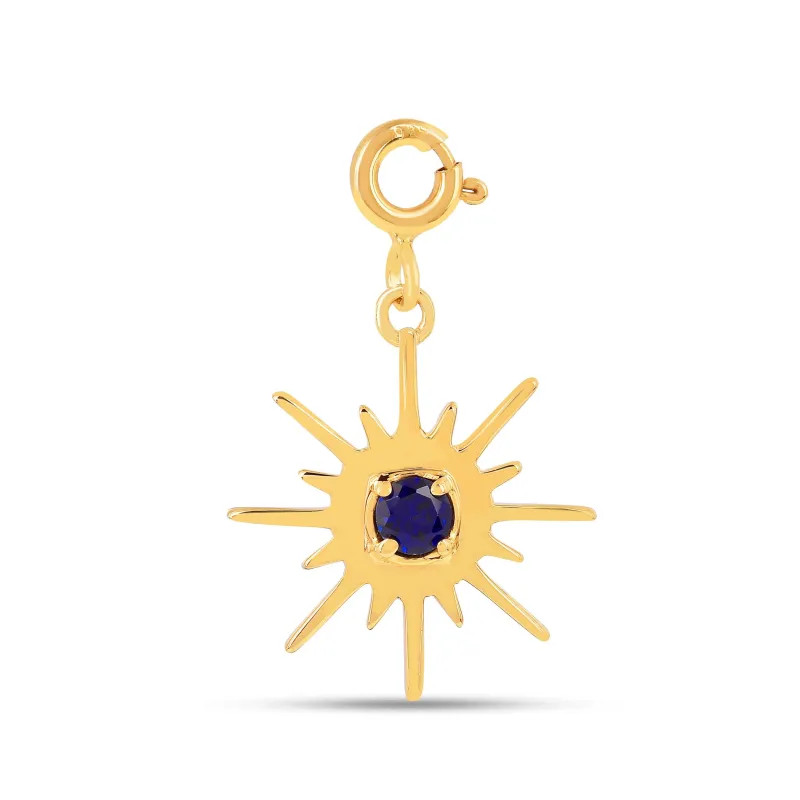Sun Charm Sapphire Pendant Only made by Zulily