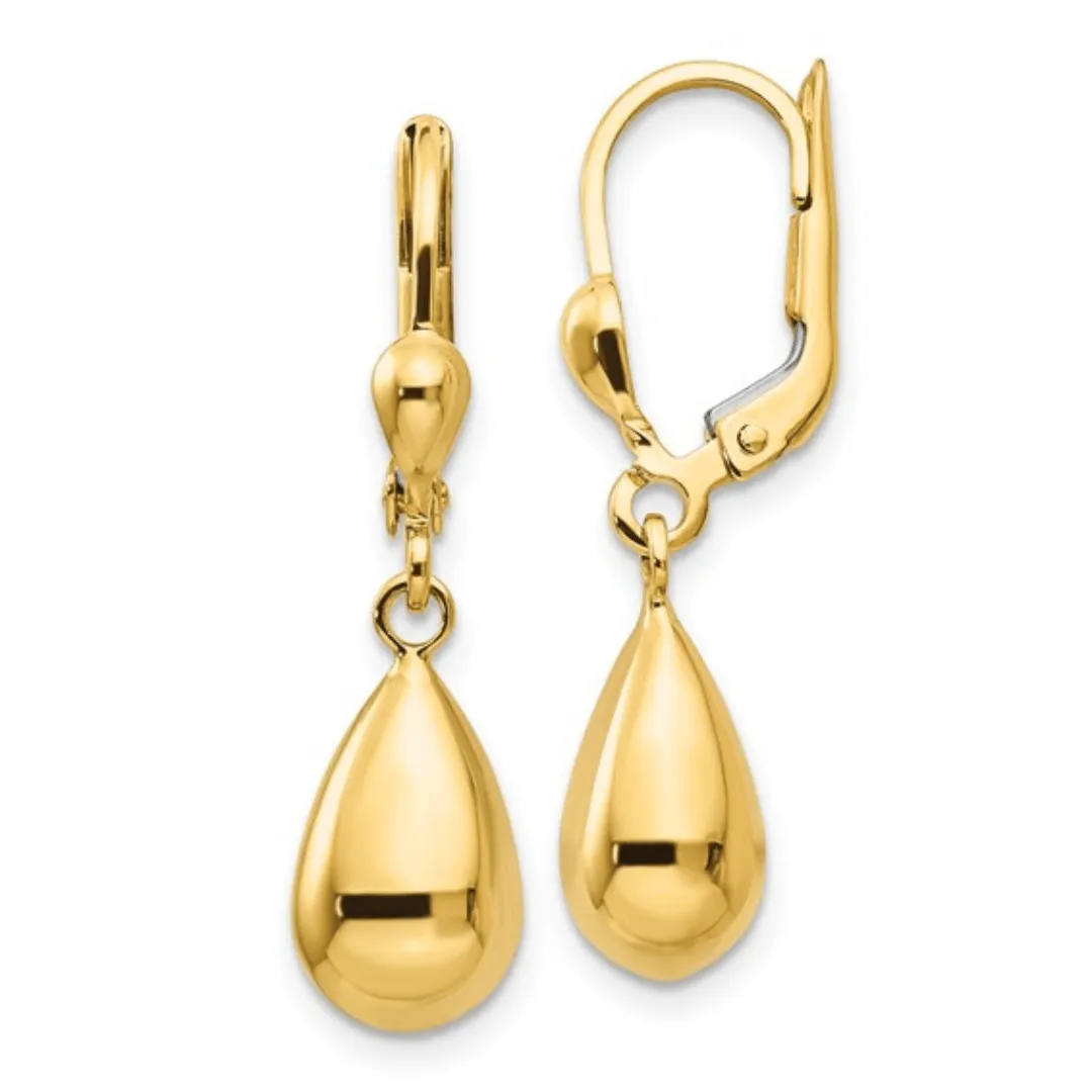 10K Gold Teardrop Dangle Earrings sold by Zulily product image thumbnail 2