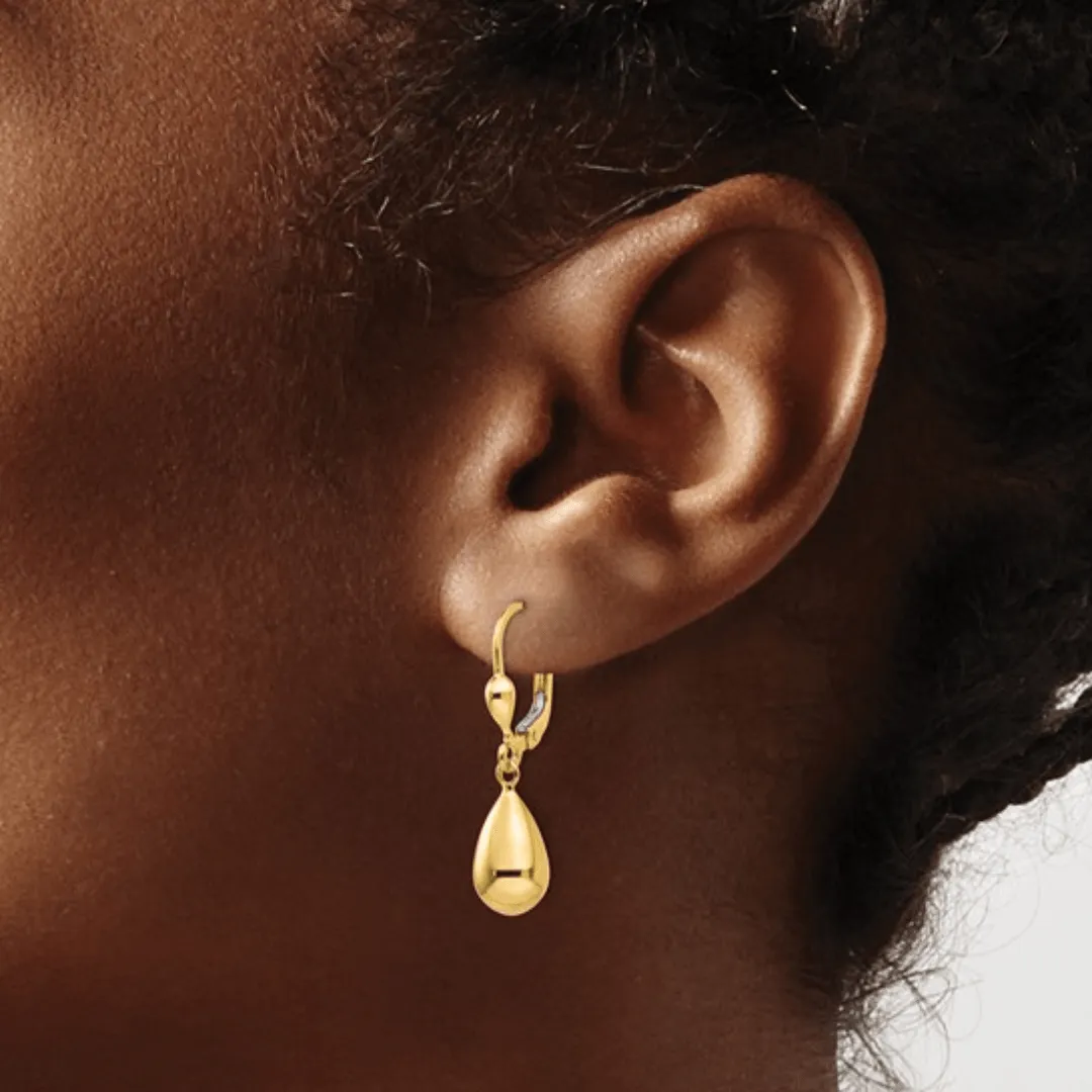 10K Gold Teardrop Dangle Earrings sold by Zulily product image thumbnail 3