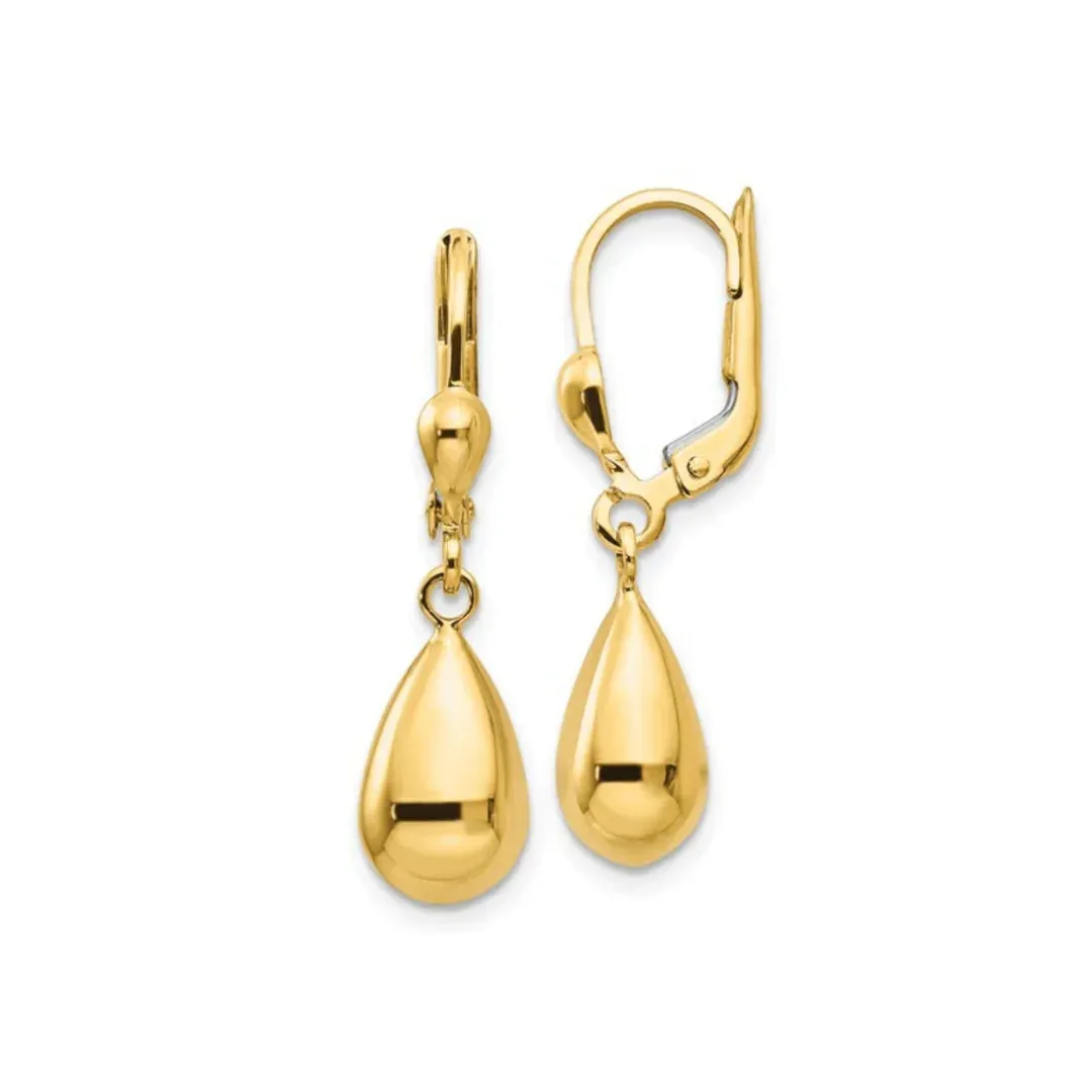 10K Gold Teardrop Dangle Earrings sold by Zulily