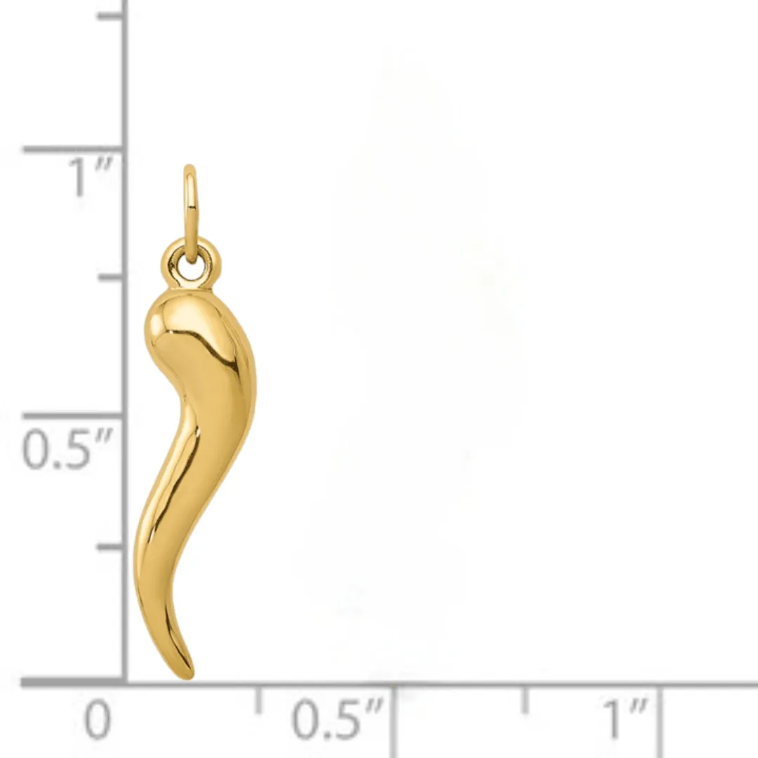 10k Gold Italian Horn Charm Pendant sold by Zulily product image thumbnail 4