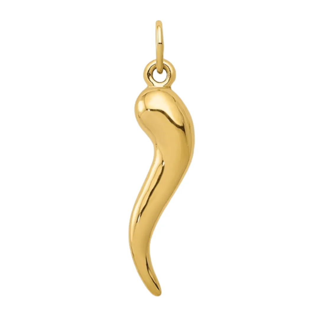 10k Gold Italian Horn Charm Pendant sold by Zulily