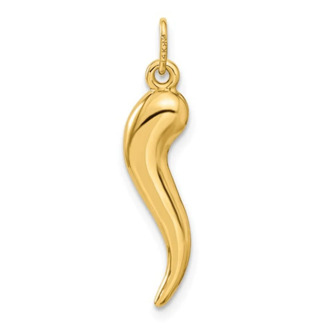 10k Gold Italian Horn Charm Pendant sold by Zulily product image thumbnail 5