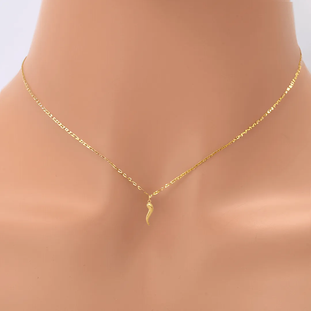 10k Gold Italian Horn Charm Pendant sold by Zulily product image thumbnail 2
