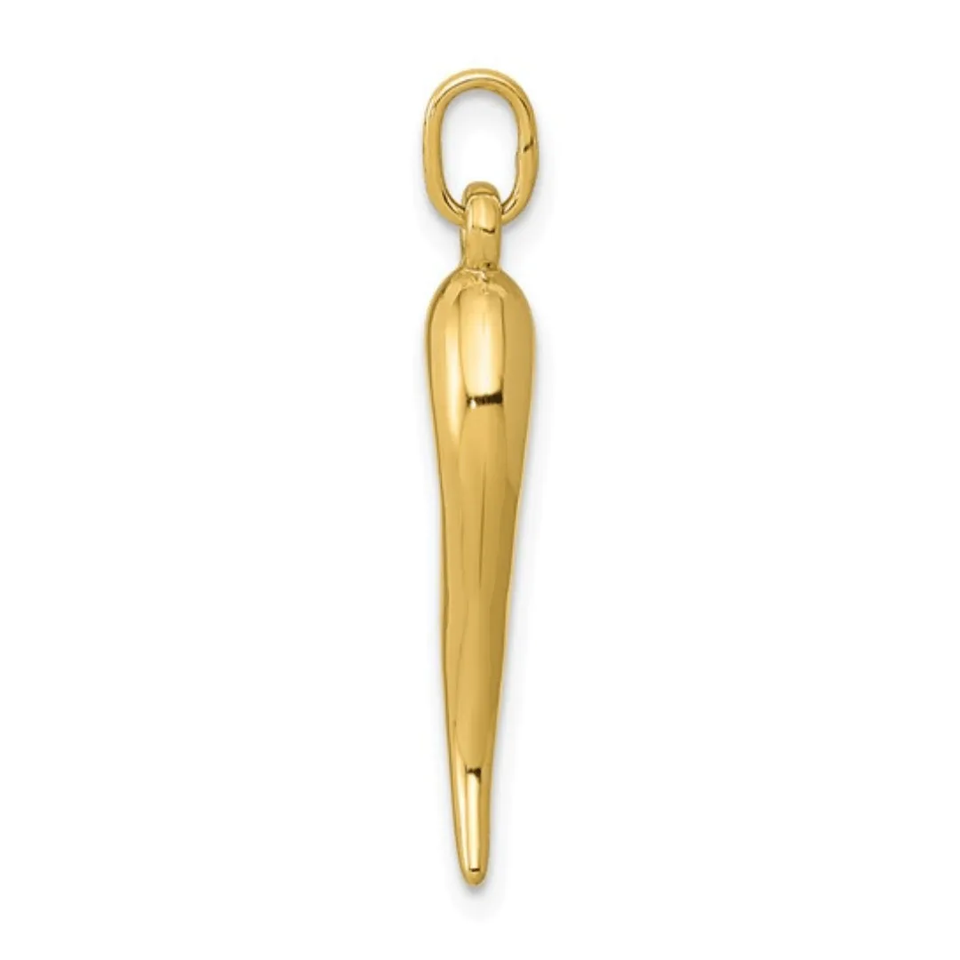 10k Gold Italian Horn Charm Pendant sold by Zulily product image thumbnail 3