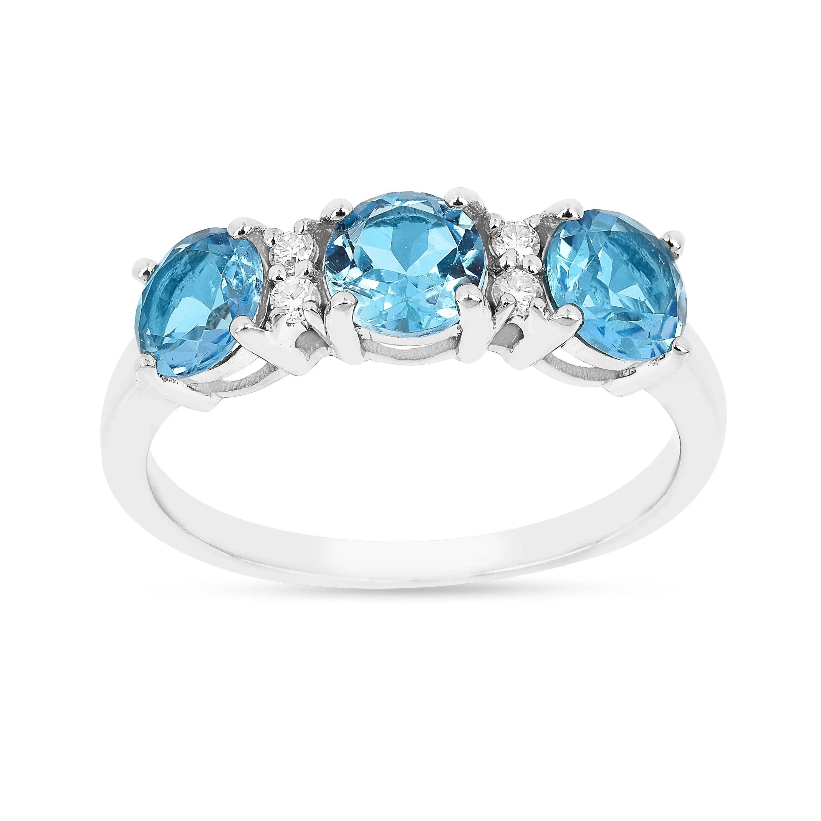 Three Stone Blue Topaz Ring sold by Zulily