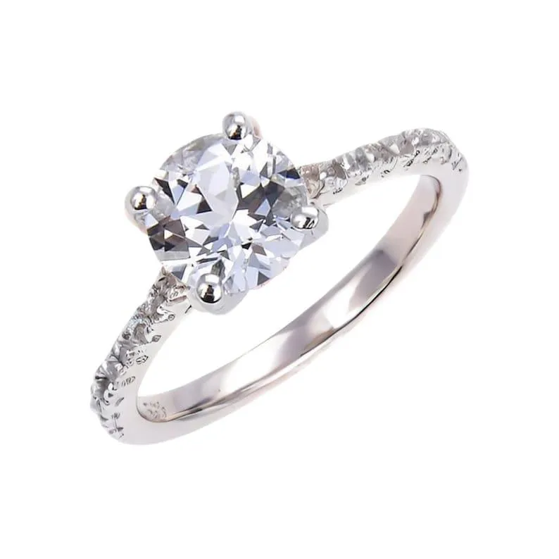 White Topaz Pave Promise Ring sold by Zulily product image thumbnail 3