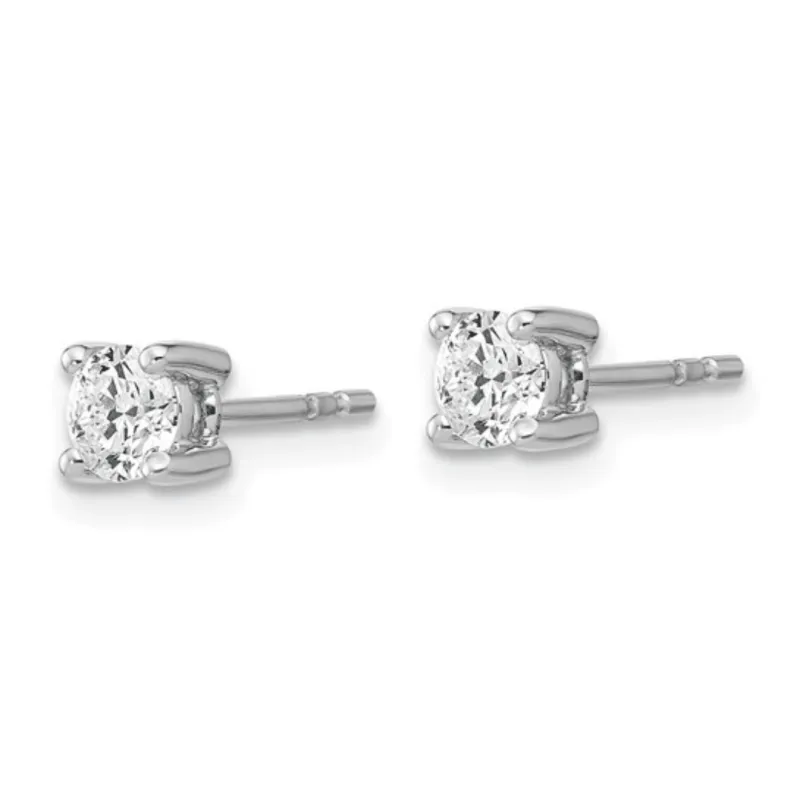 14k White Gold Lab Diamond Round Solitaire Stud Earrings made by Zulily