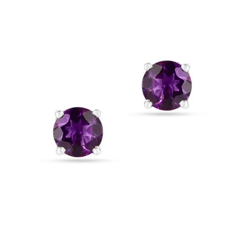 Purple Amethyst Stud Earrings made by Zulily