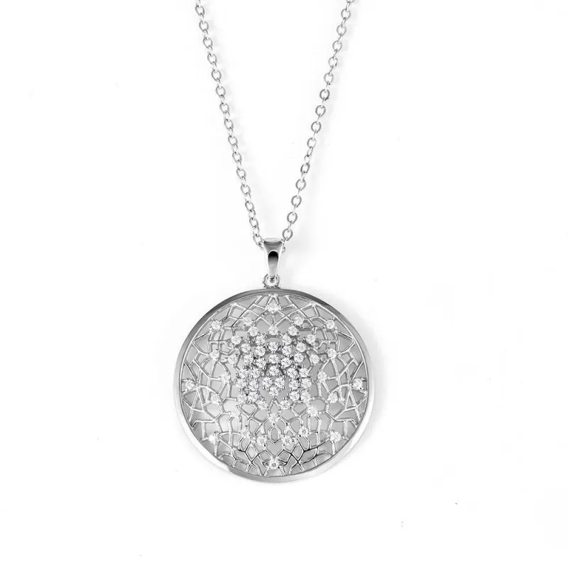 Flower of Life Moissanite Necklace made by Zulily