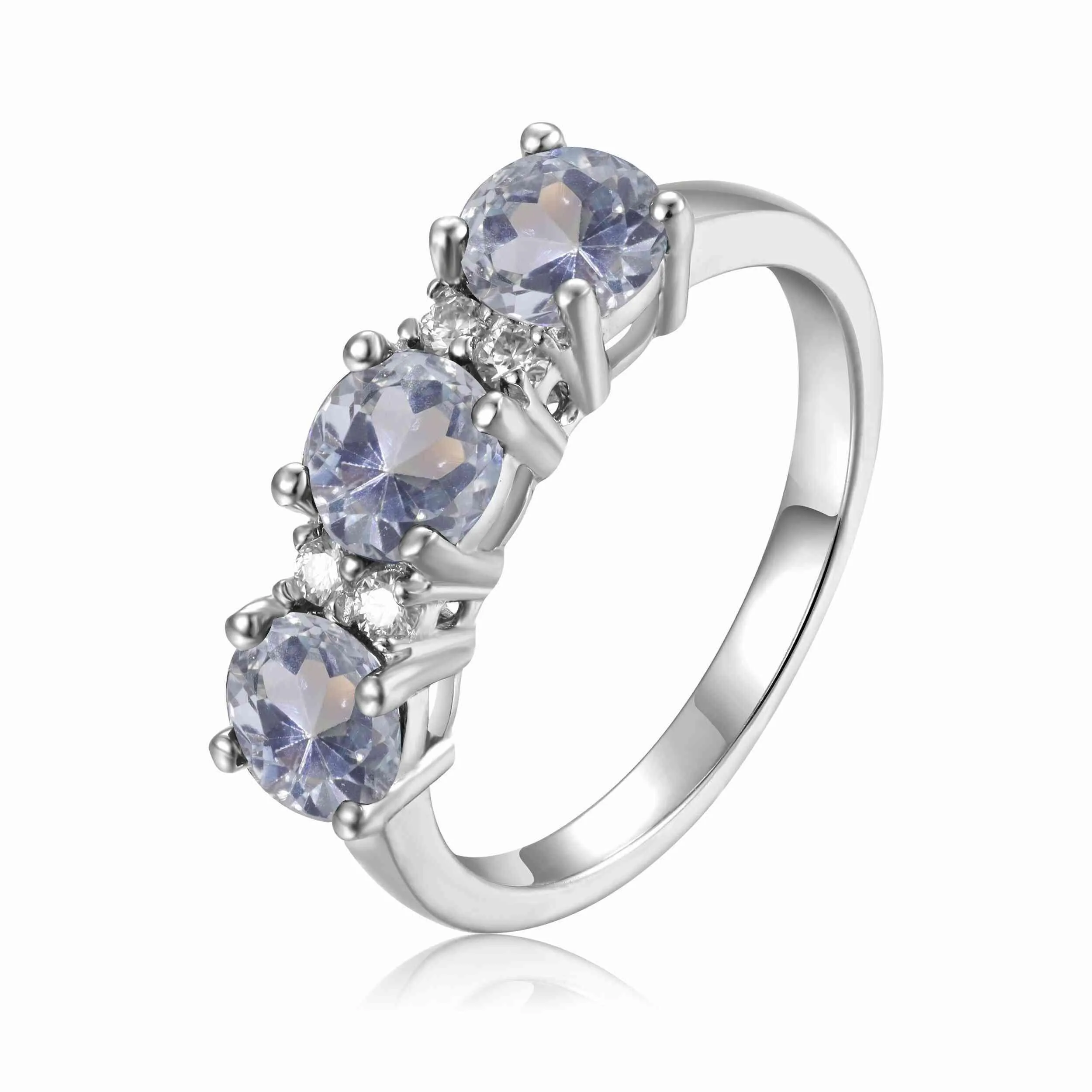 Aquamarine Three Stone Ring sold by Zulily product image thumbnail 2