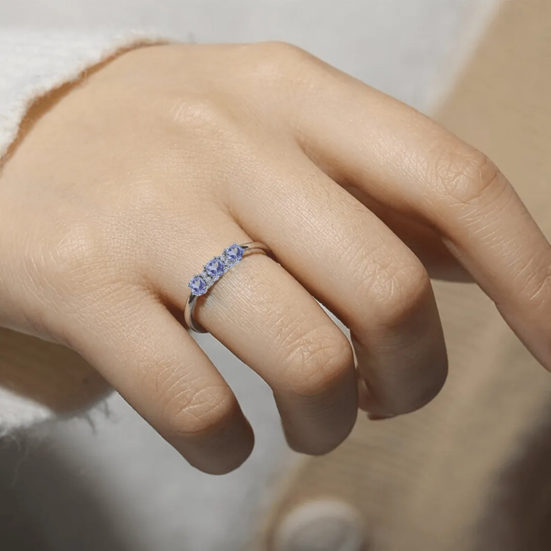 Aquamarine Three Stone Ring sold by Zulily product image thumbnail 4