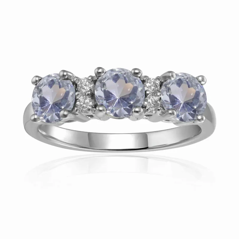 Aquamarine Three Stone Ring made by Zulily