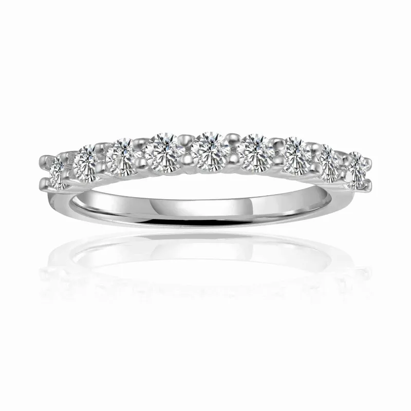 Half Eternity Band Moissanite Ring made by Zulily