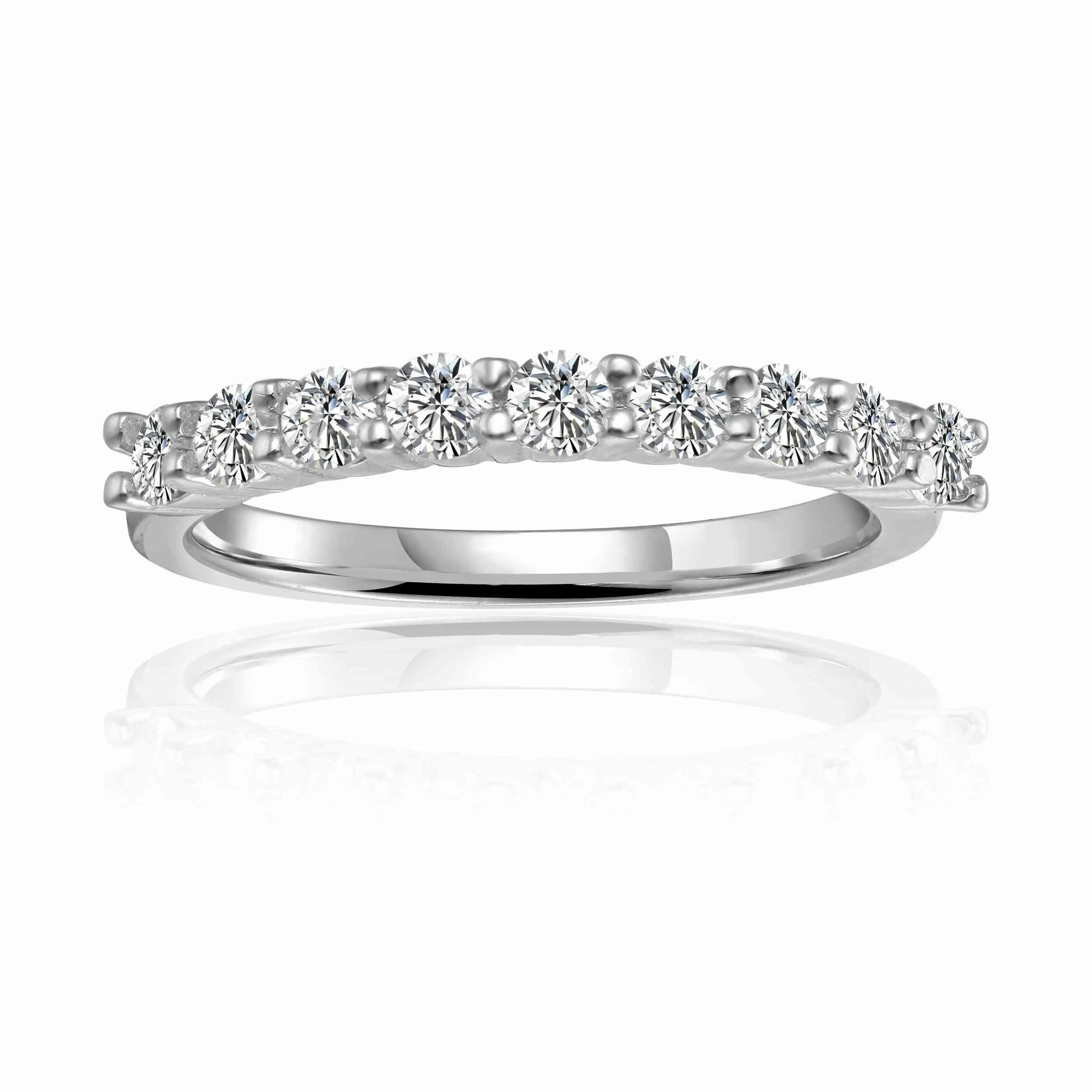 Half Eternity Band Moissanite Ring sold by Zulily