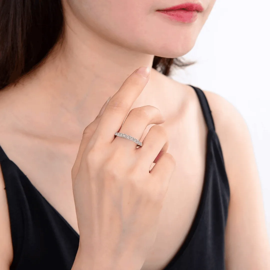 Half Eternity Band Moissanite Ring sold by Zulily product image thumbnail 5