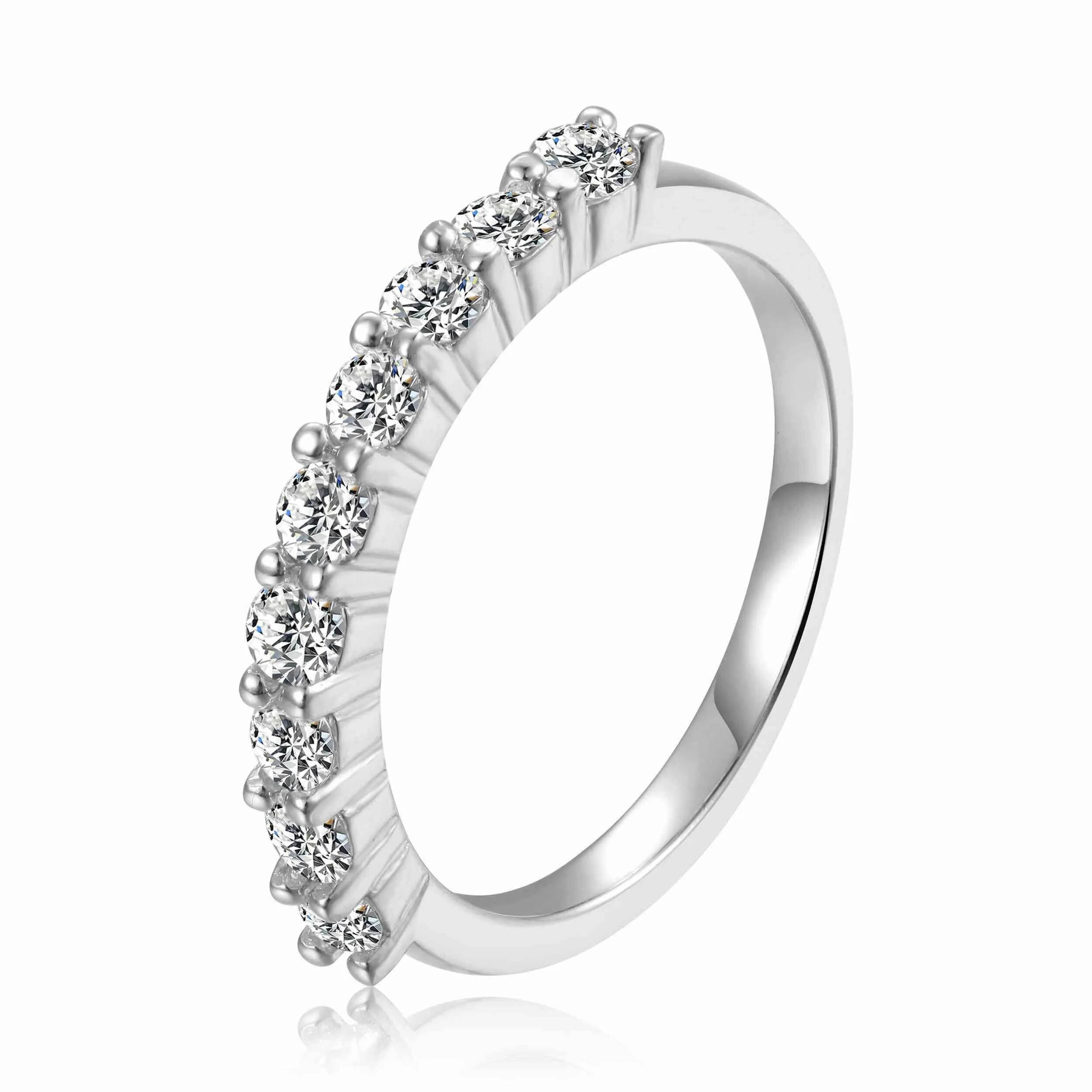 Half Eternity Band Moissanite Ring sold by Zulily product image thumbnail 2