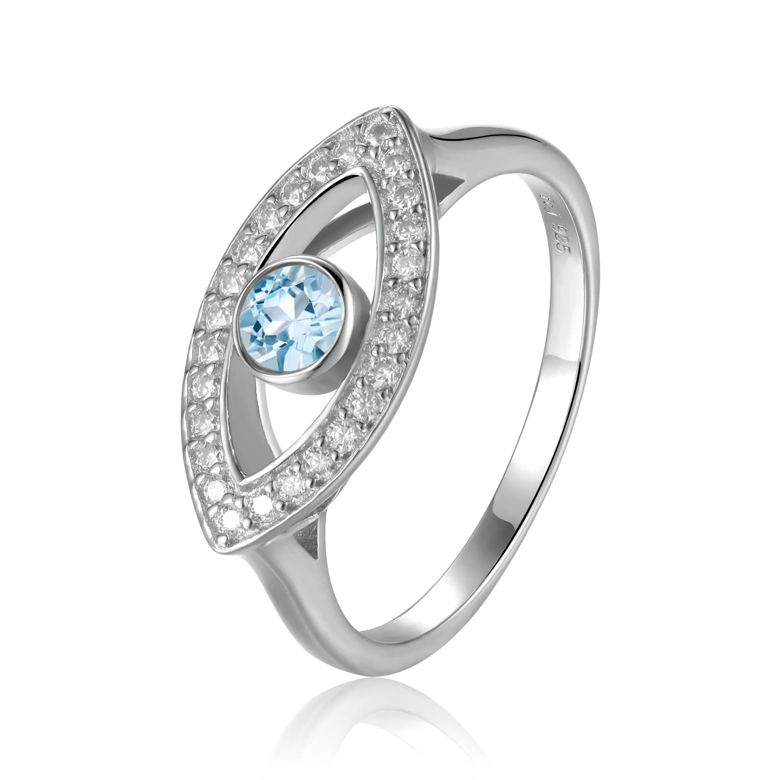 Blue Topaz Evil Eye Ring sold by Zulily product image thumbnail 2