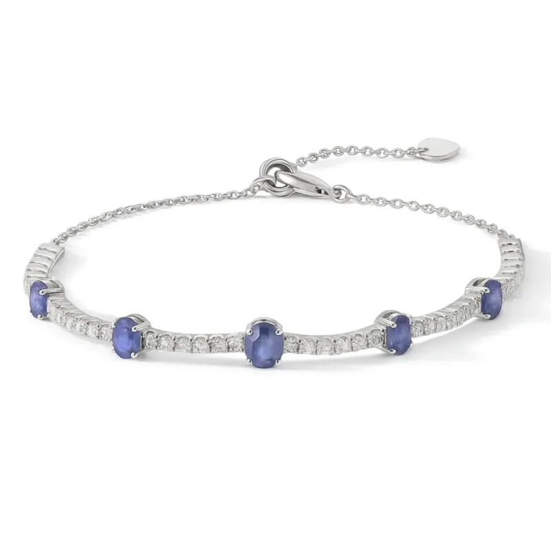 Blue Sapphire Adjustable Bracelet made by Zulily