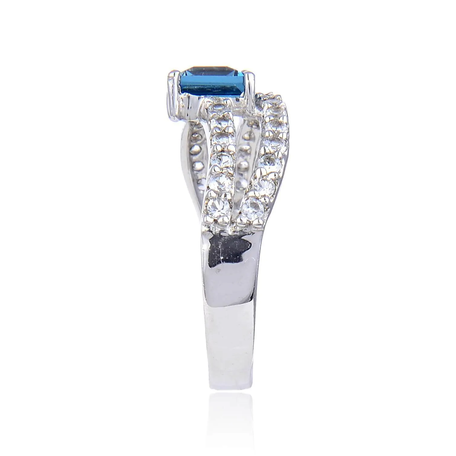 Blue Topaz Dual Band Fashion Ring sold by Zulily product image thumbnail 5