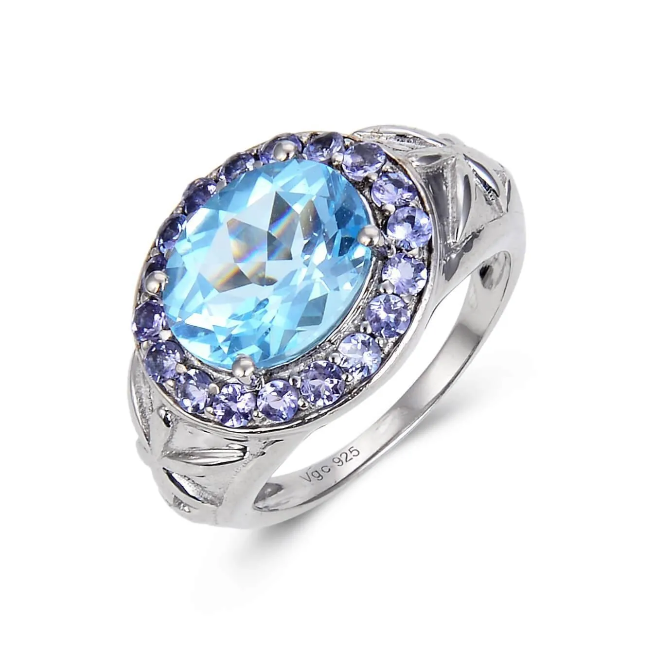 Blue Topaz and Tanzanite Statement Ring sold by Zulily product image thumbnail 3