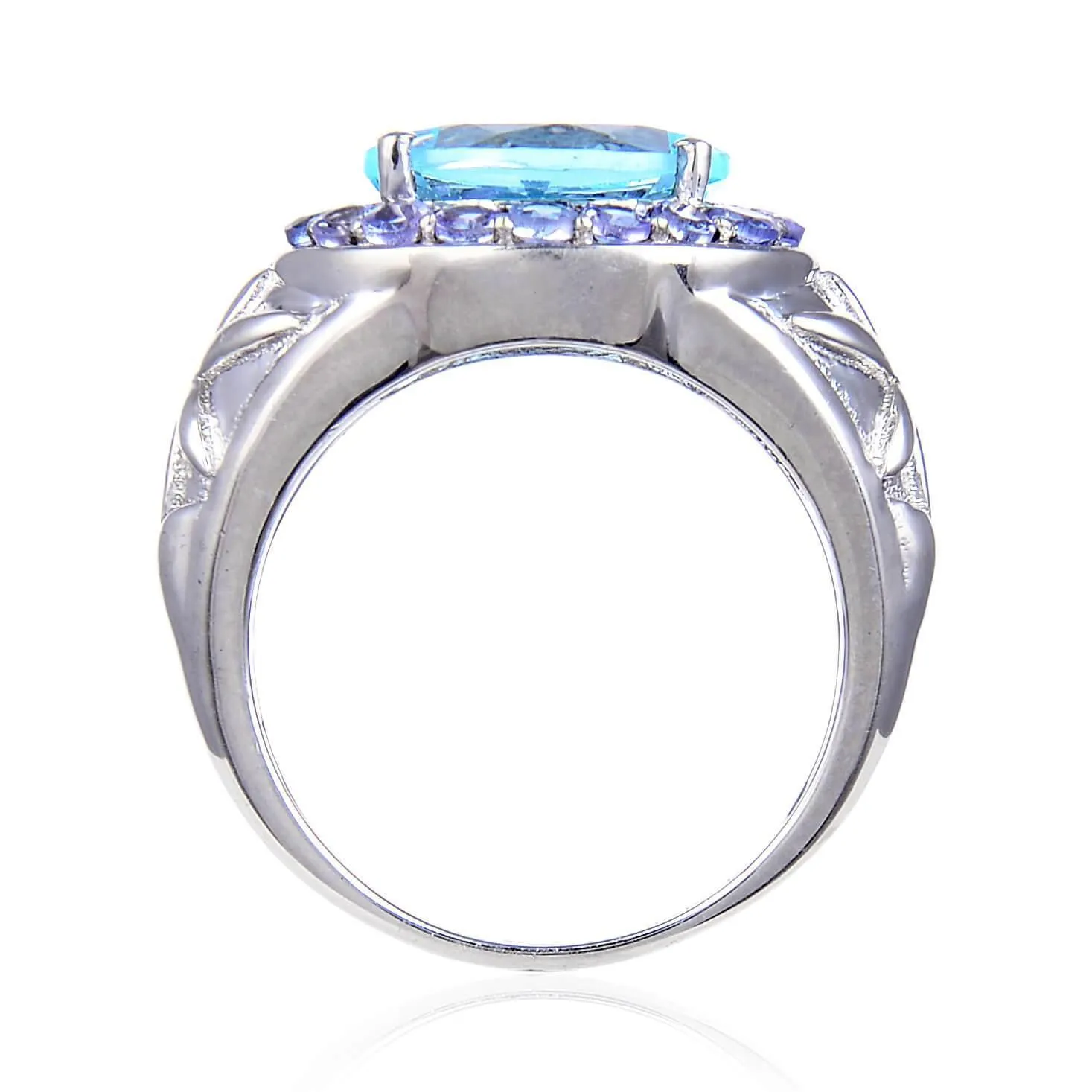 Blue Topaz and Tanzanite Statement Ring sold by Zulily product image thumbnail 4