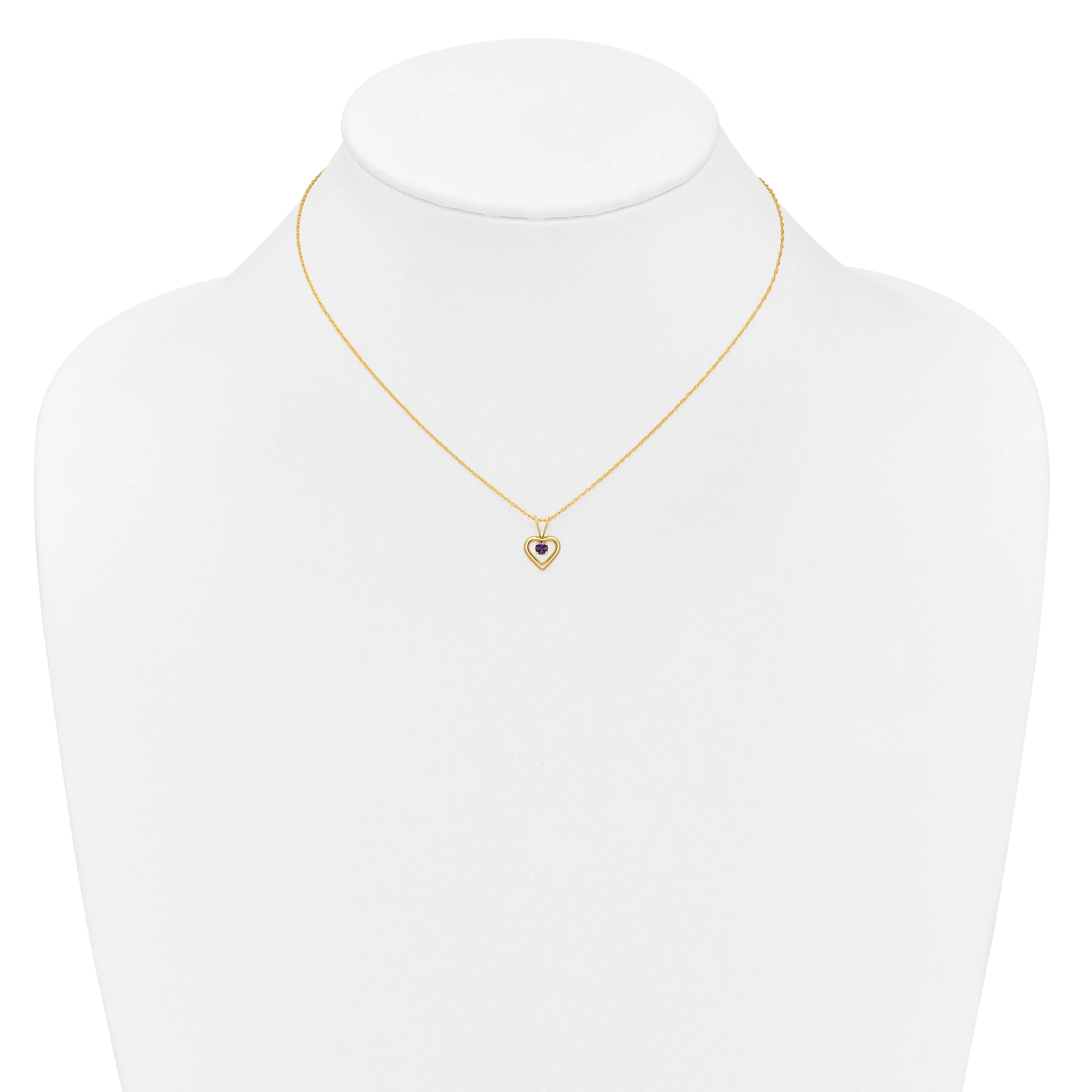 10k Yellow Gold Heart in Heart Birthstone Necklace sold by Zulily product image thumbnail 3