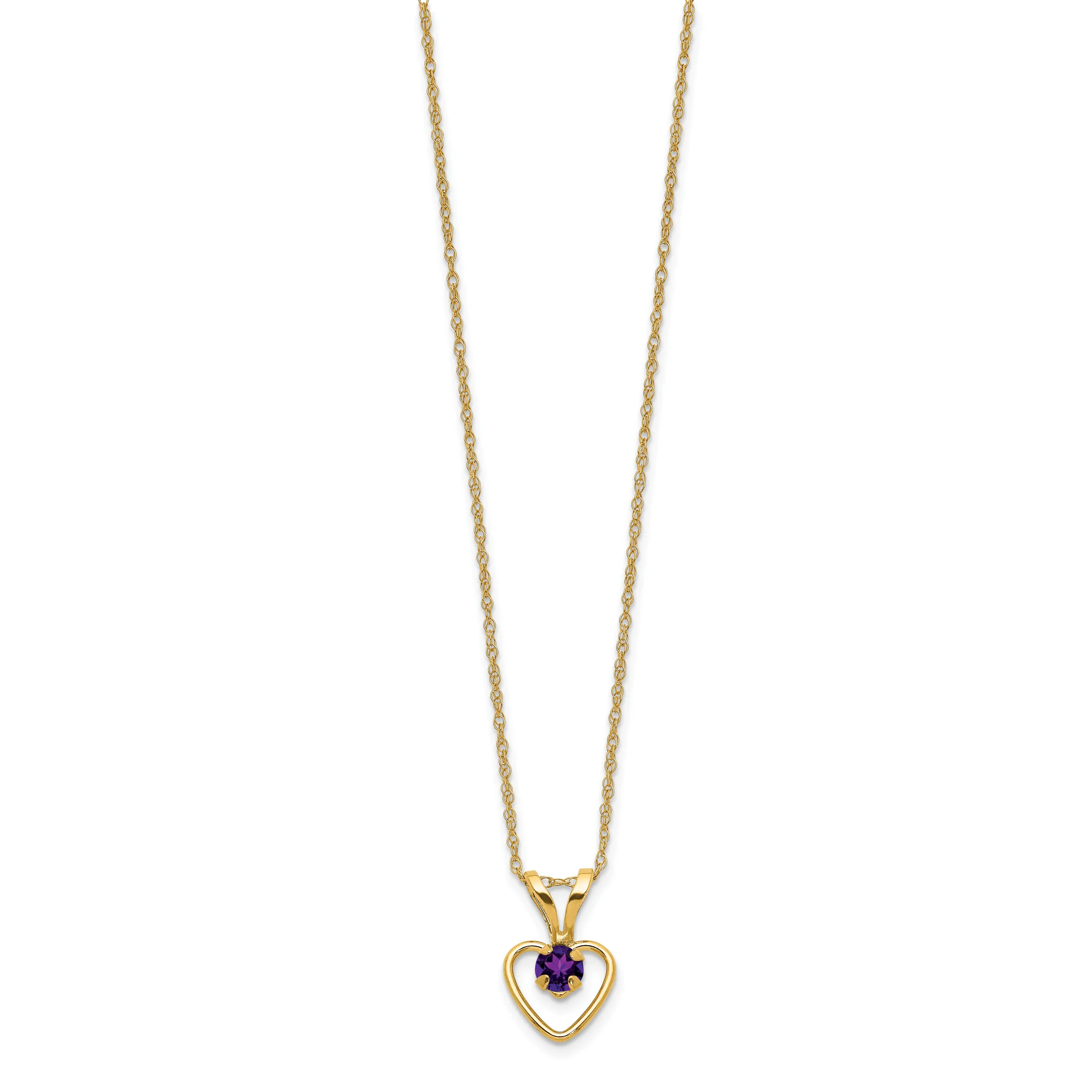10k Yellow Gold Heart in Heart Birthstone Necklace sold by Zulily product image thumbnail 4