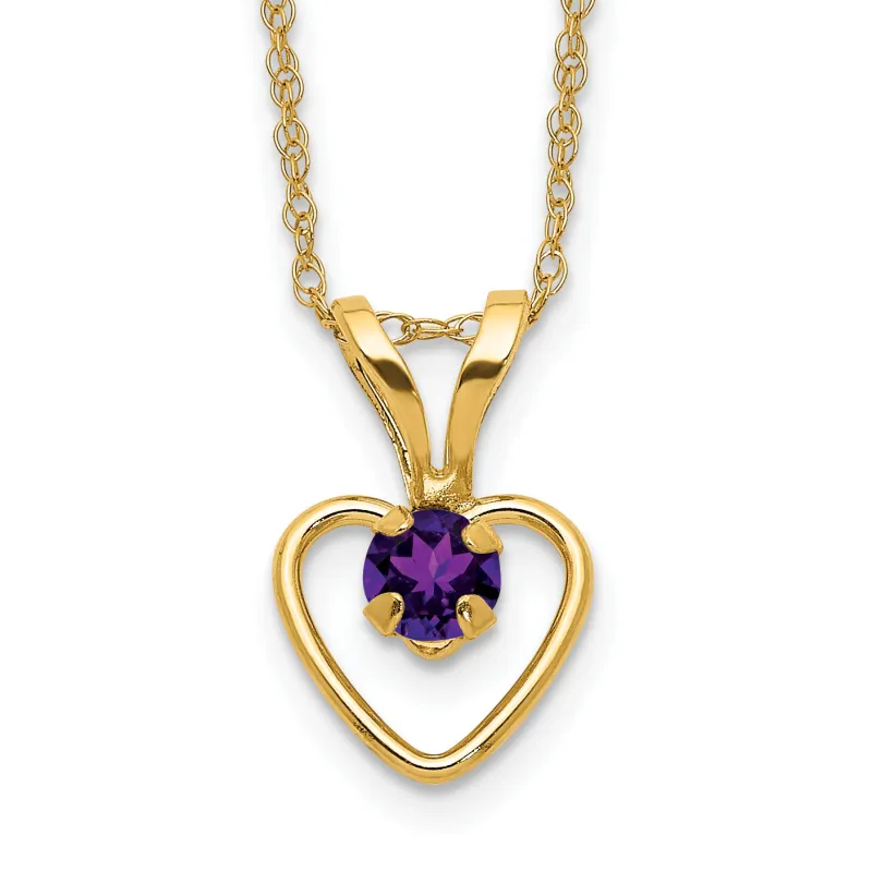 10k Yellow Gold Heart in Heart Birthstone Necklace made by Zulily