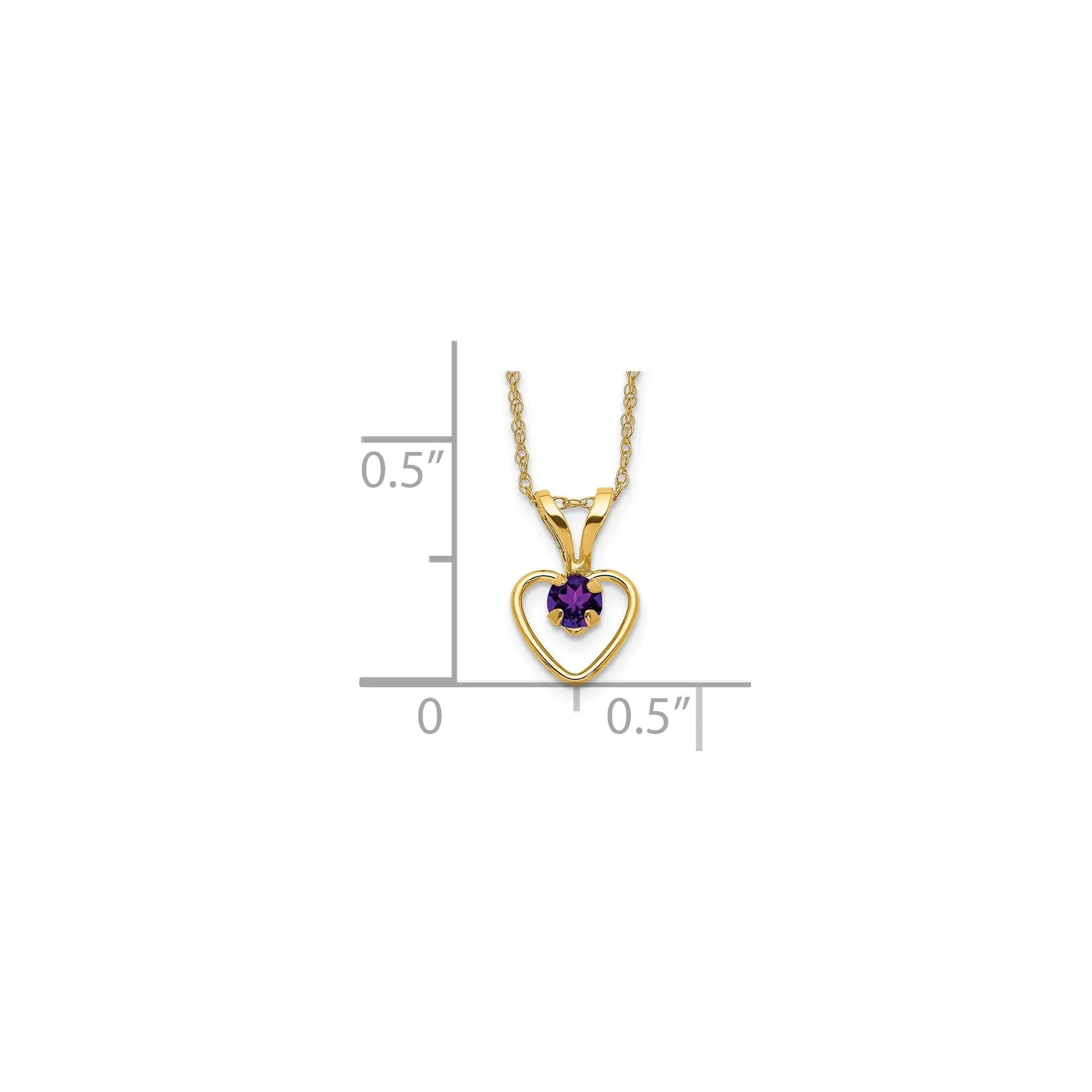 10k Yellow Gold Heart in Heart Birthstone Necklace sold by Zulily product image thumbnail 5
