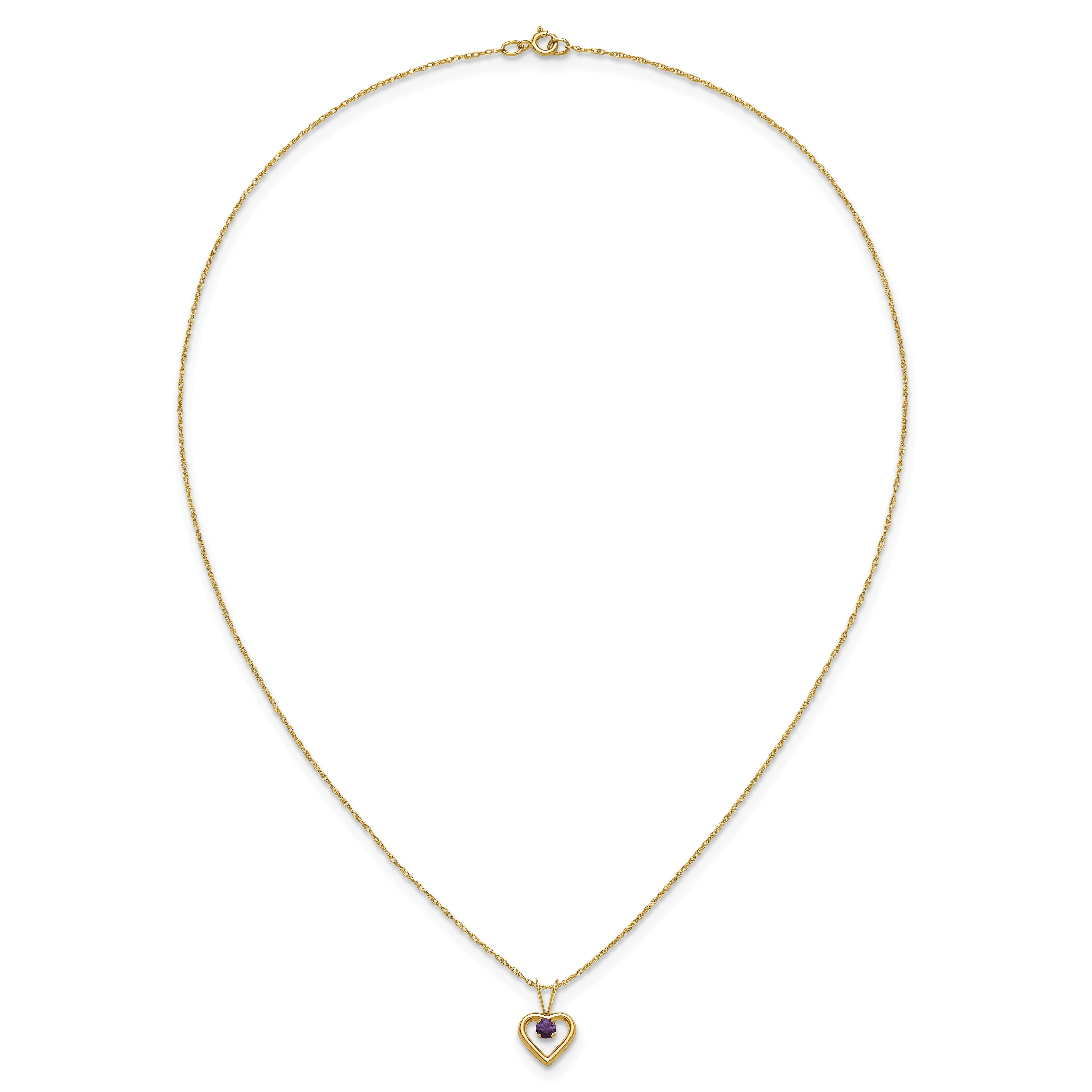 10k Yellow Gold Heart in Heart Birthstone Necklace sold by Zulily product image thumbnail 2