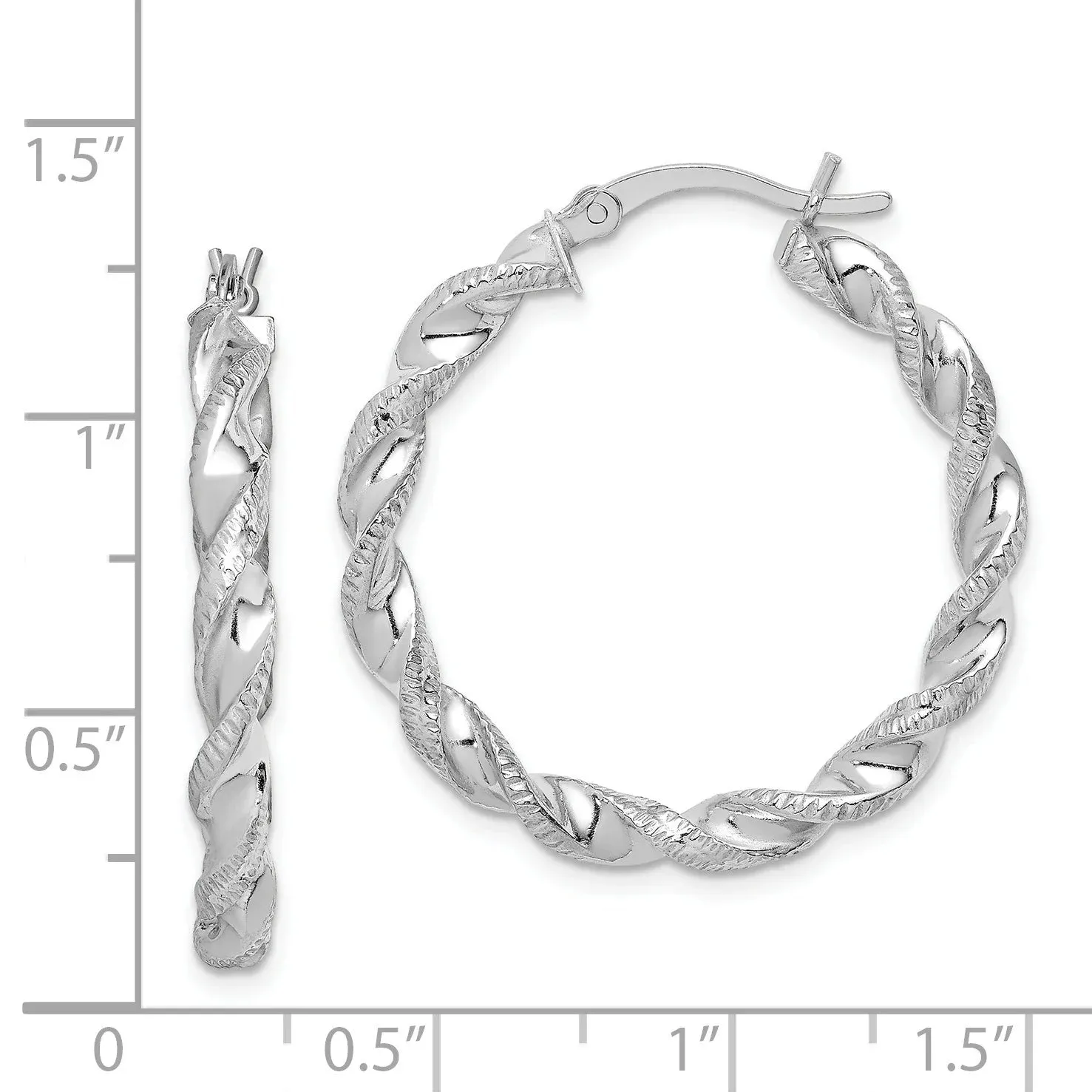 Twisted Silver Hoop Earrings sold by Zulily product image thumbnail 4