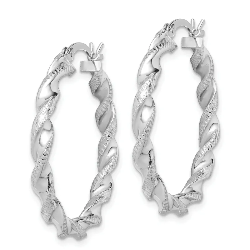 Twisted Silver Hoop Earrings made by Zulily
