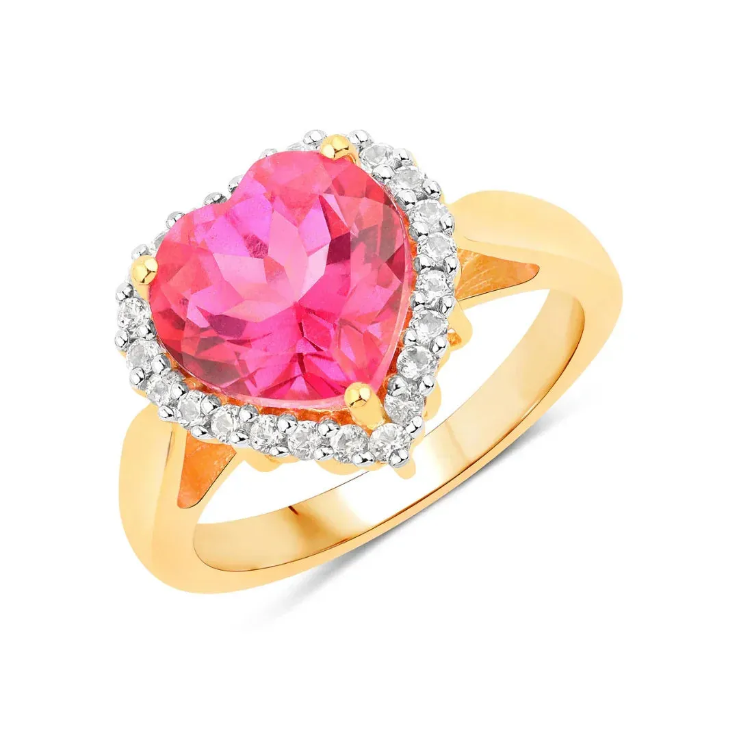 Genuine Pink Topaz Heart Halo Ring sold by Zulily product image thumbnail 2