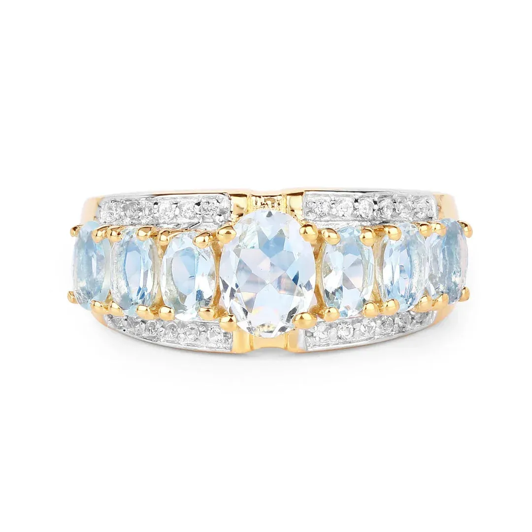 Aquamarine Diamond Engagement Ring sold by Zulily product image thumbnail 2