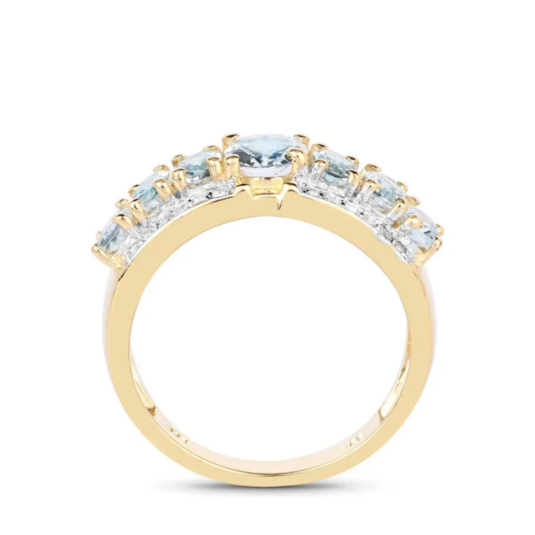 Aquamarine Diamond Engagement Ring sold by Zulily product image thumbnail 3