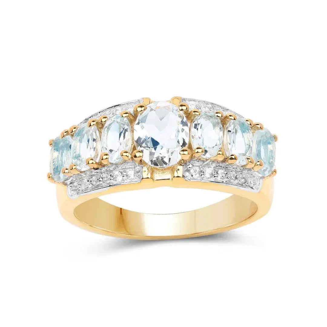 Aquamarine Diamond Engagement Ring sold by Zulily