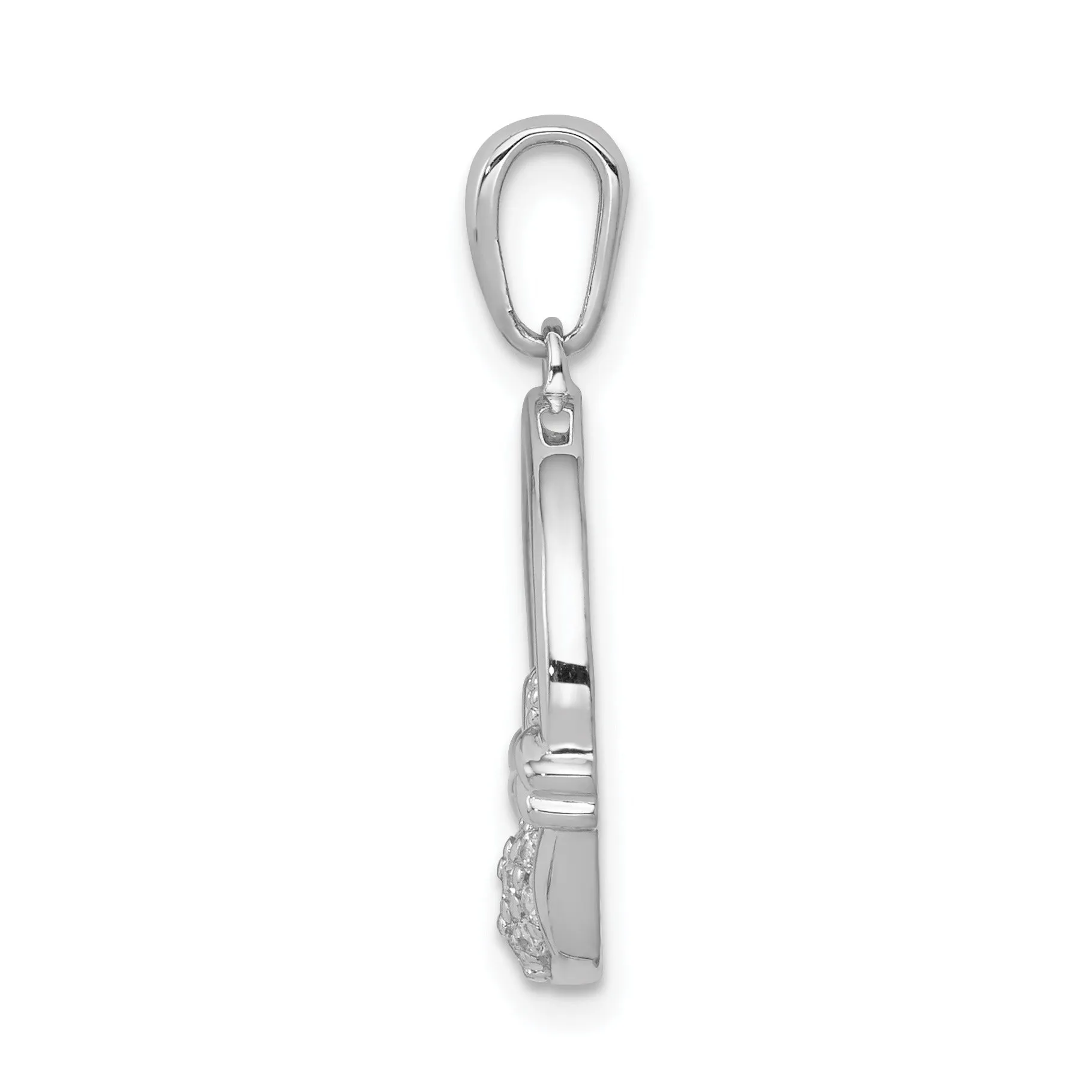 Lab Grown Diamond Claddagh Circle Pendant 14k Gold sold by Zulily product image thumbnail 2