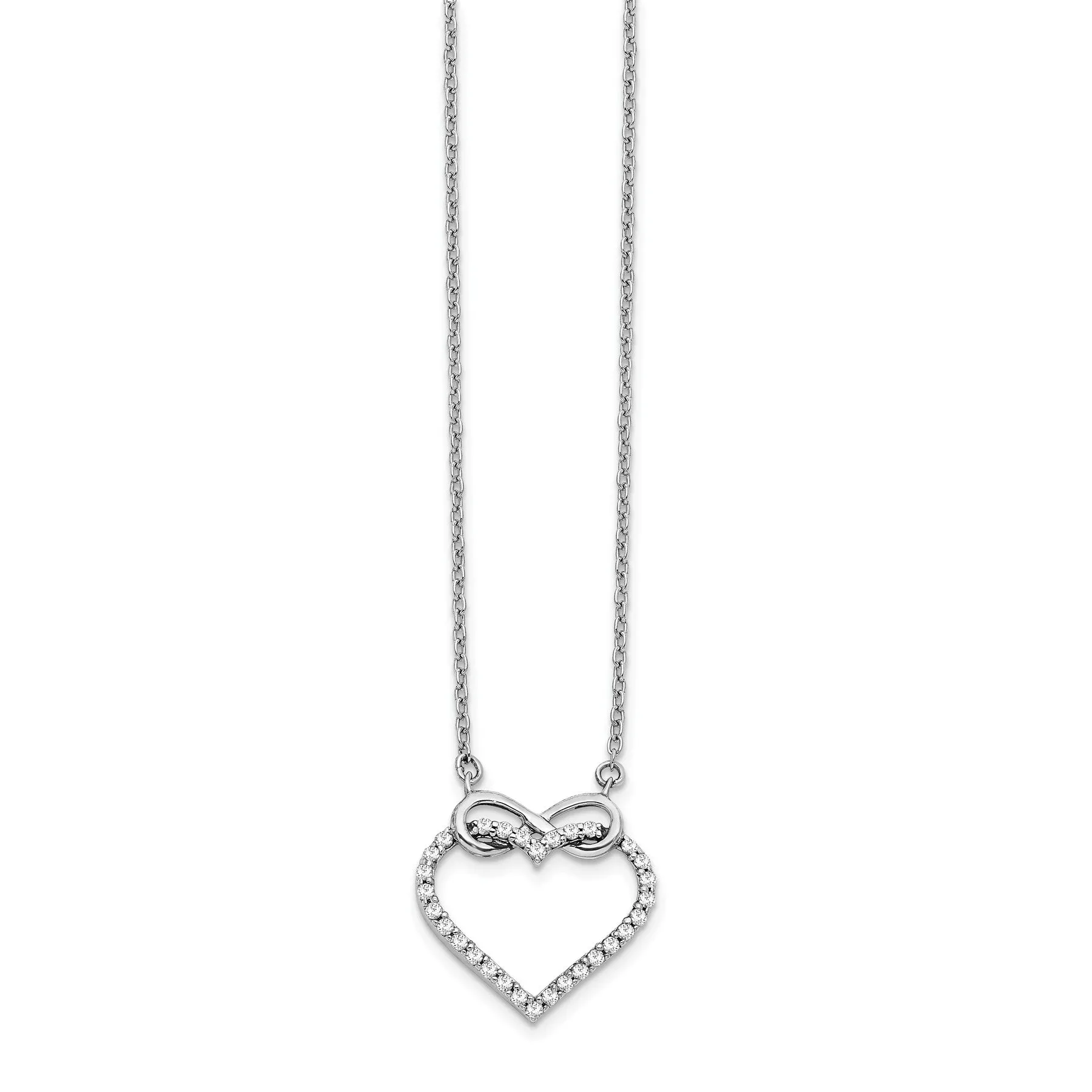 14k Gold Lab Grown Diamond Infinity Heart Necklace sold by Zulily product image thumbnail 2