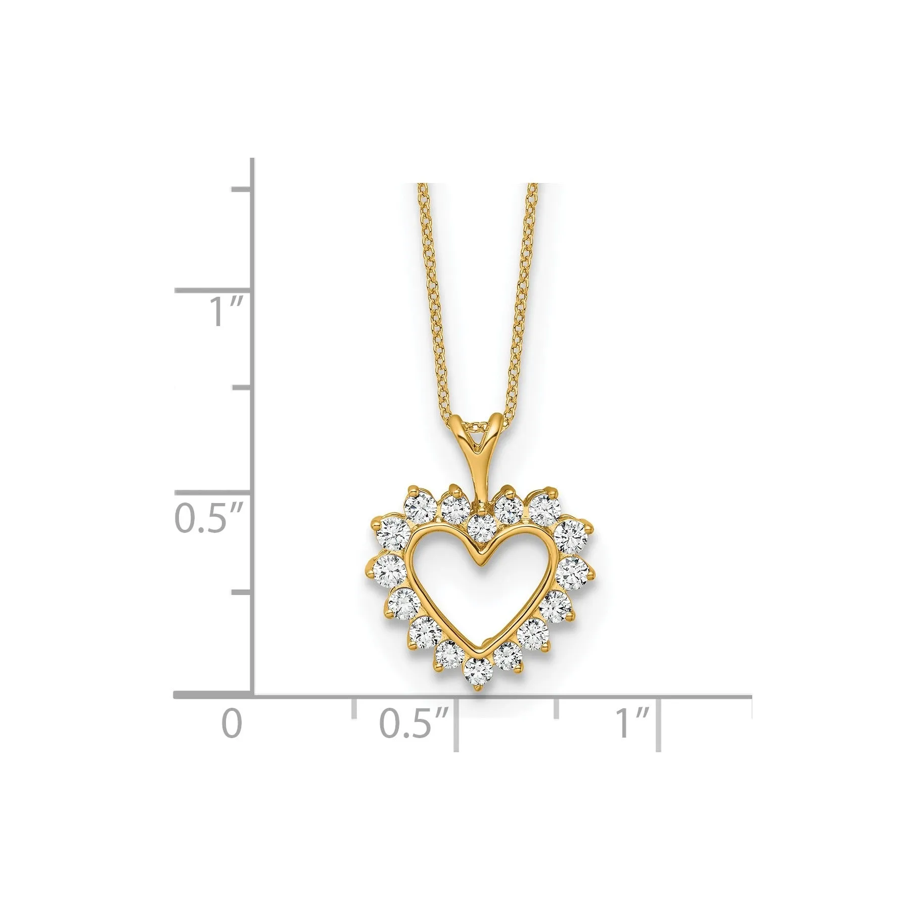 1/2 carat Lab Grown Diamond Heart Necklace sold by Zulily product image thumbnail 3