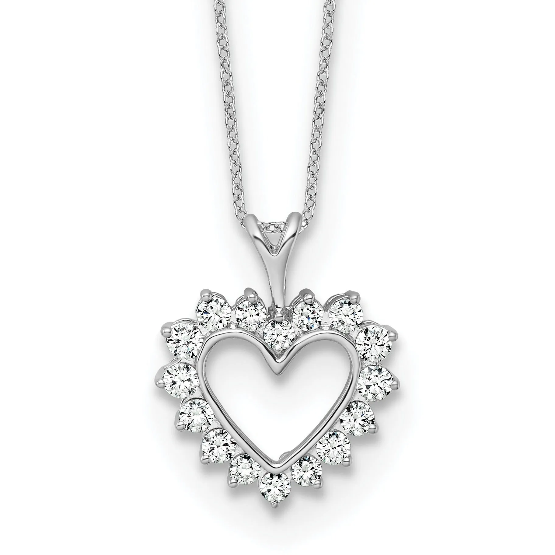 1/2 carat Lab Grown Diamond Heart Necklace sold by Zulily product image thumbnail 4