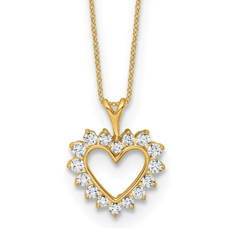 1/2 carat Lab Grown Diamond Heart Necklace made by Zulily