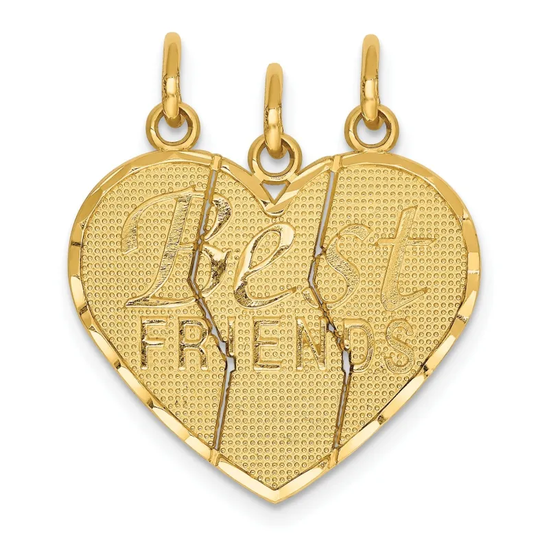 3-piece 14k Gold Best Friends Break-apart Pendant made by Zulily