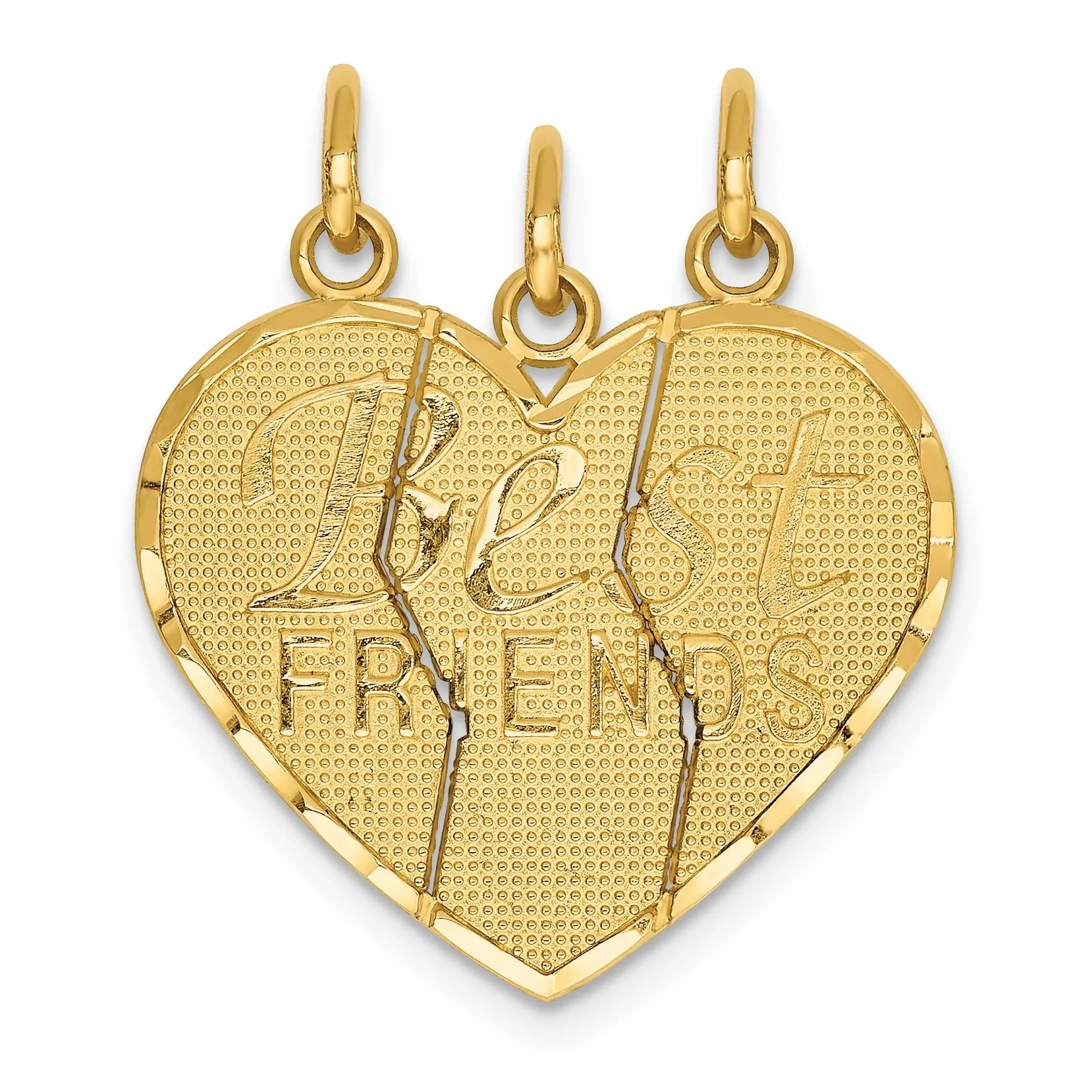 3-piece 14k Gold Best Friends Break-apart Pendant sold by Zulily