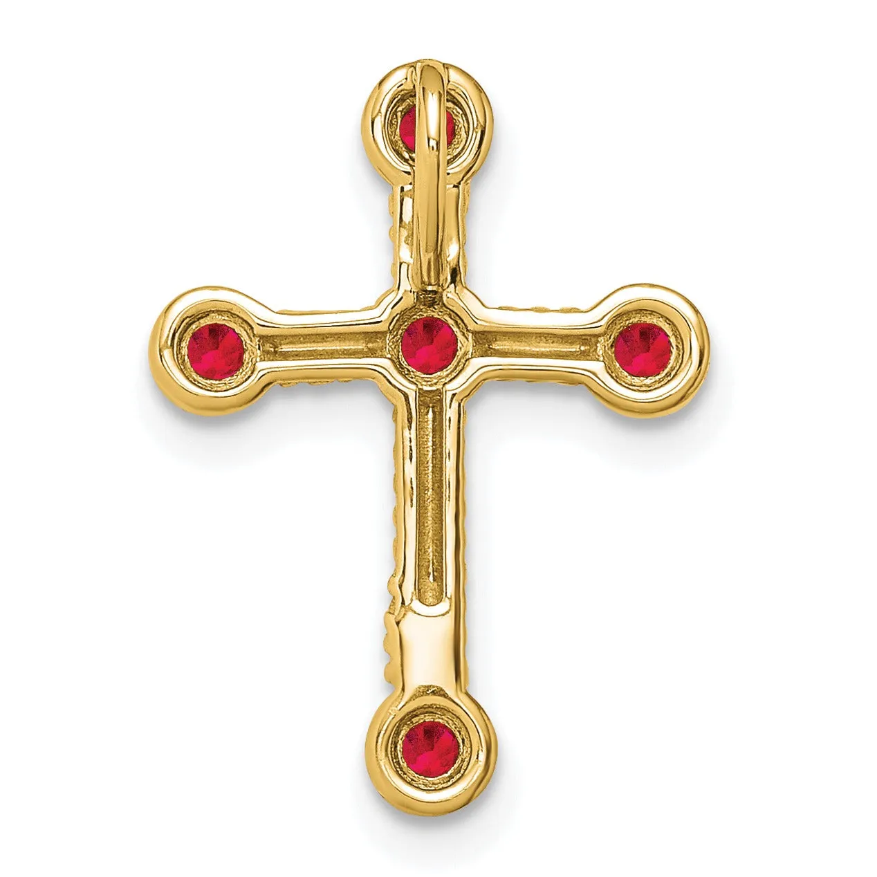 Natural Red Ruby Cross Gold Pendant sold by Zulily product image thumbnail 4