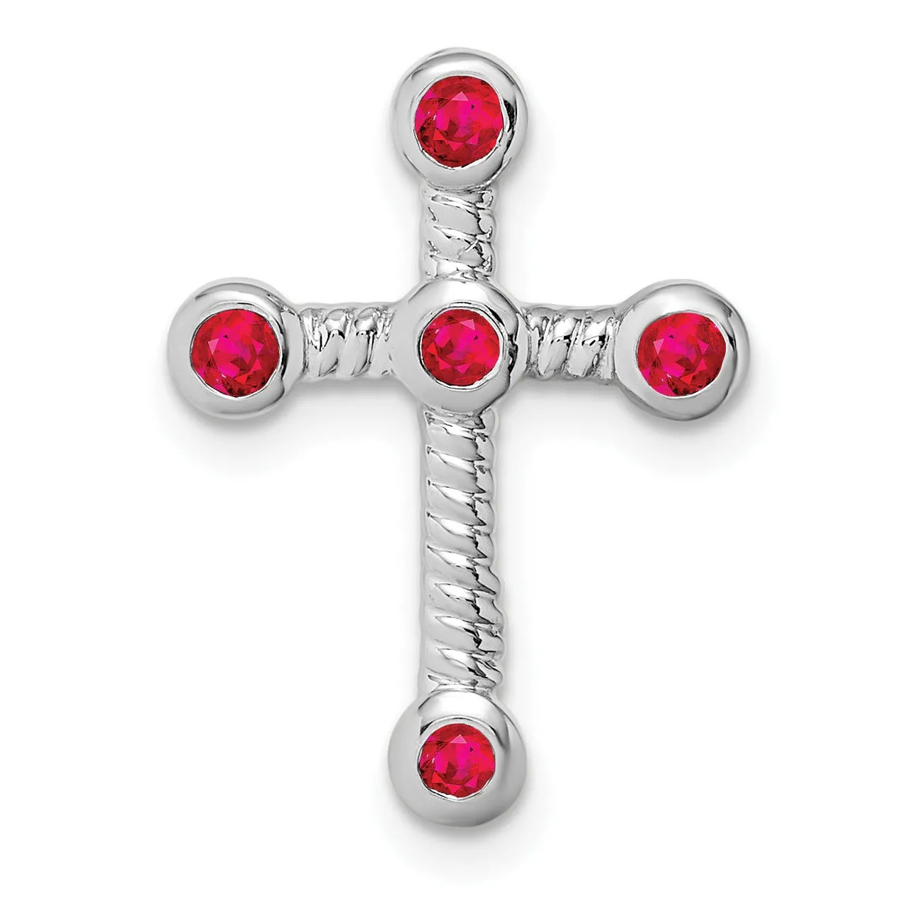 Natural Red Ruby Cross Gold Pendant sold by Zulily