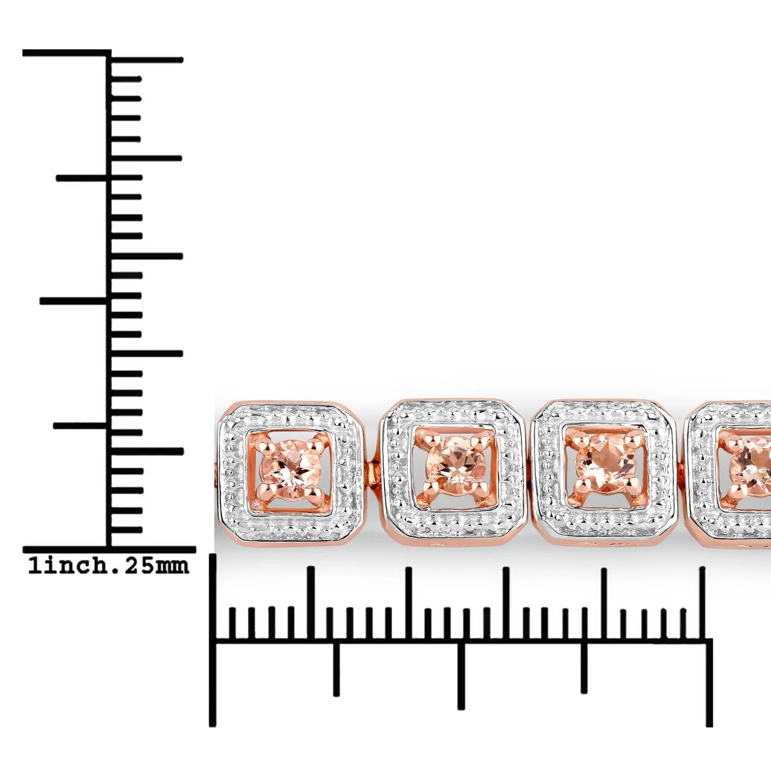 Round Pink Morganite 18k Rose Gold Over Silver Bolo Adjustable Bracelet sold by Zulily product image thumbnail 5
