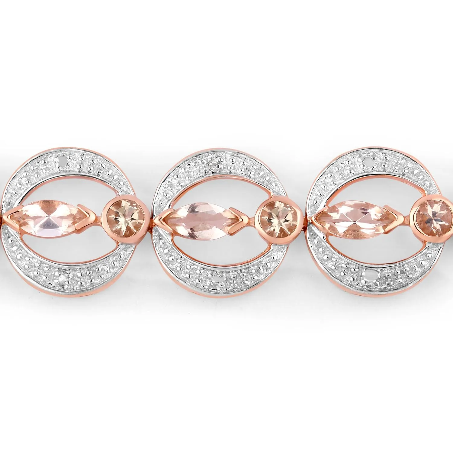 Marquise Pink Morganite & Diamond Celestial Bolo Adjustable Bracelet sold by Zulily product image thumbnail 4