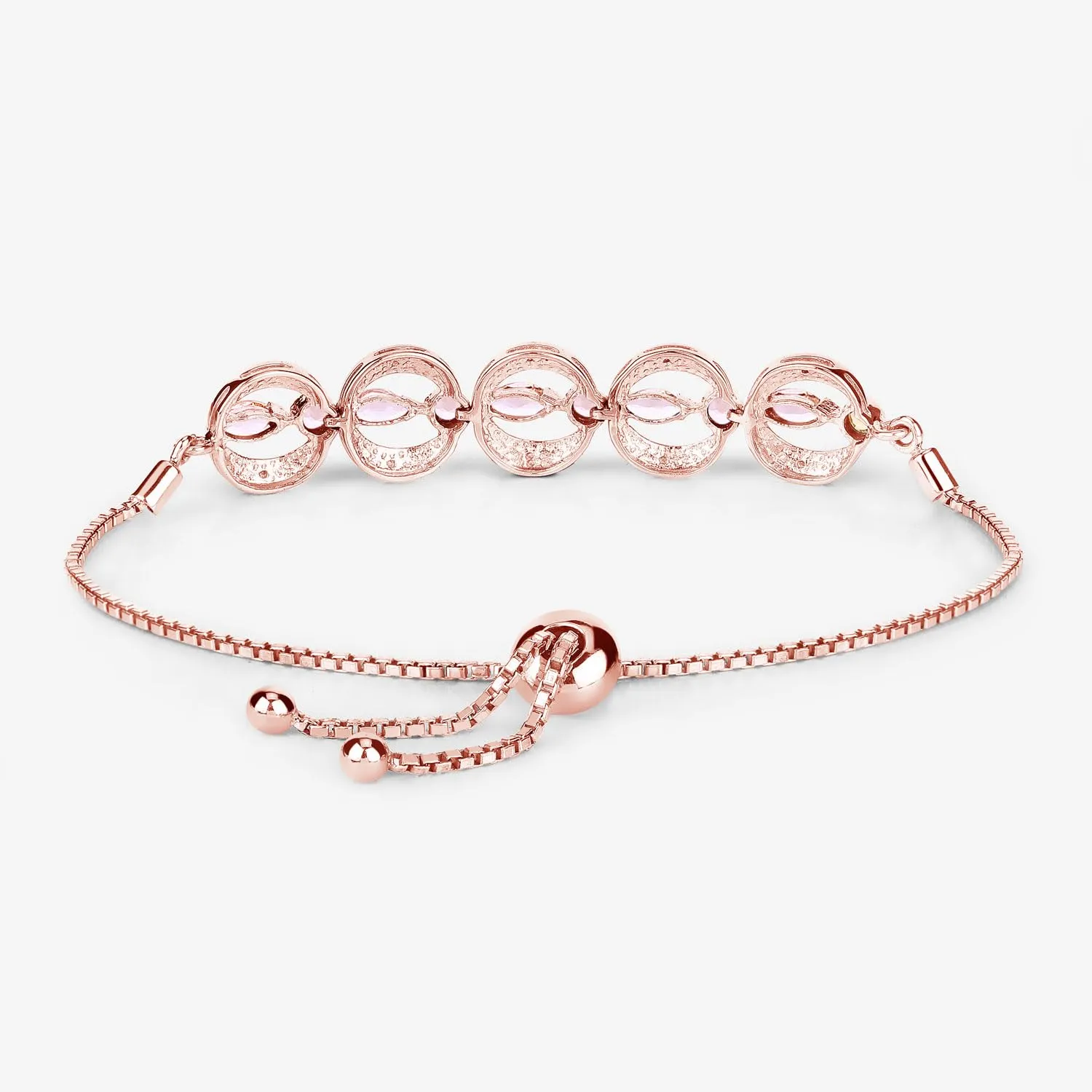 Marquise Pink Morganite & Diamond Celestial Bolo Adjustable Bracelet sold by Zulily product image thumbnail 5